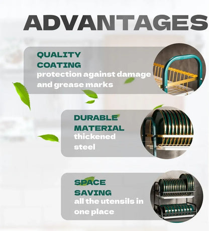 2-Tier Stainless Steel Dish Drying Rack