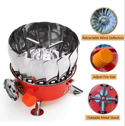 Portable Windproof Camping Stove Gas stainless steel outdoor Stove cooking Stove
