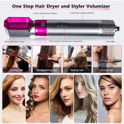 Professional 5 in 1 Hair Dryer Brush with Hair Volumizer