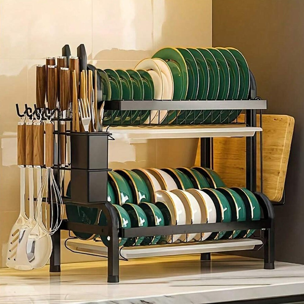 2-Tier Stainless Steel Dish Drying Rack