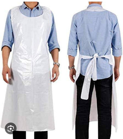Disposable Plastic Apron 20 Pieces Pack – Waterproof Kitchen, Cleaning & Salon Use Aprons (26” x 43”) Clean Sweep