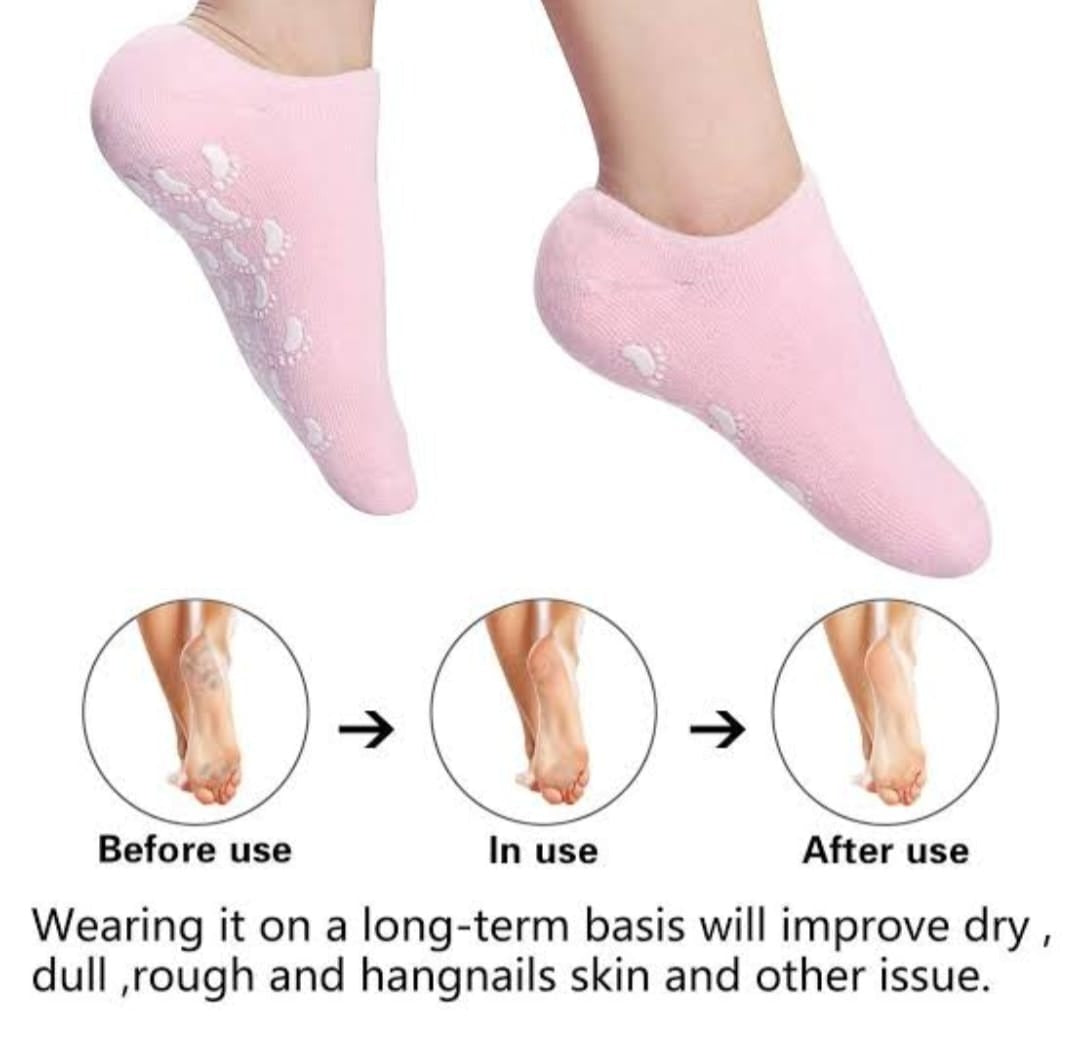 1 Pair SPA Moisturizing Socks Heel Gel Sock