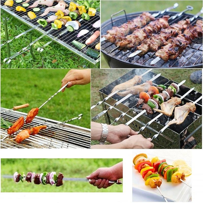 Stainless Steel Sikh Kebab BBQ Grilling Skewers BBQ Sticks