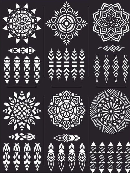 Mehndi Sticker Six Design Sheet