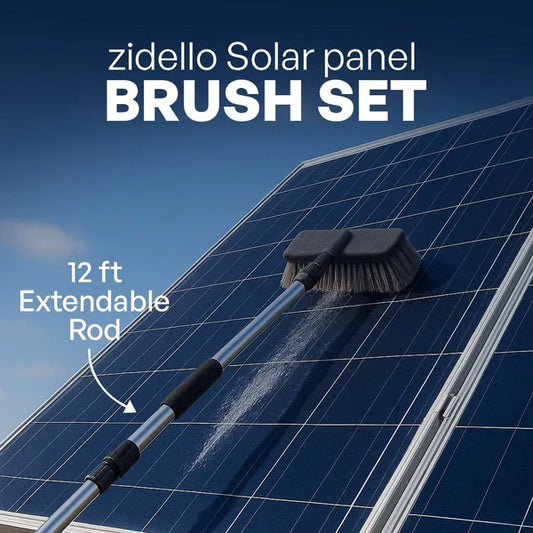 2 Feet Solar Panel / Window / Glass Telescopic Wash Brush With Water Switch