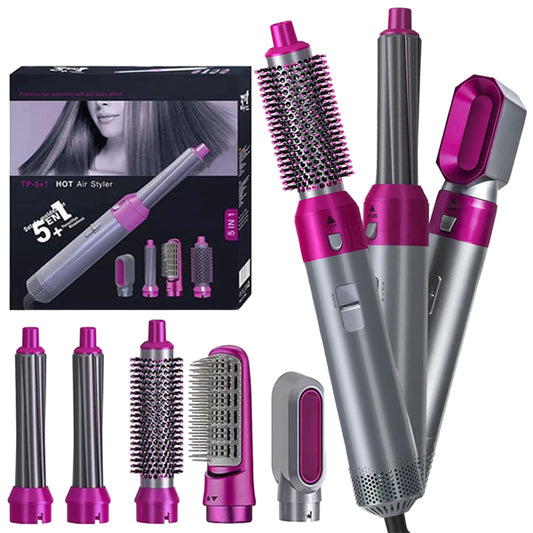 Professional 5 in 1 Hair Dryer Brush with Hair Volumizer
