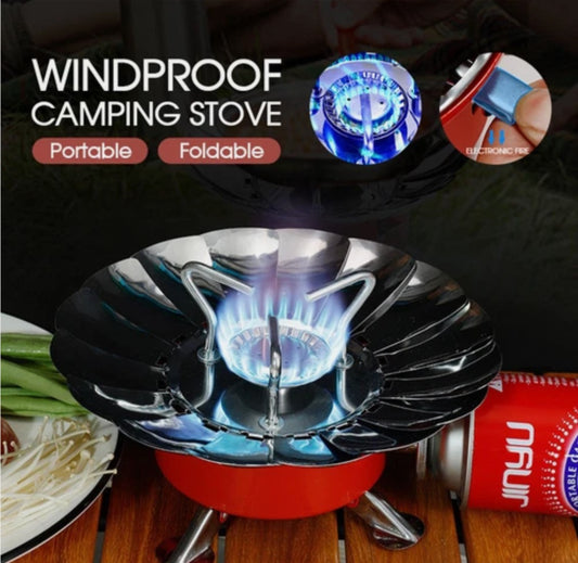 Portable Windproof Camping Stove Gas stainless steel outdoor Stove cooking Stove