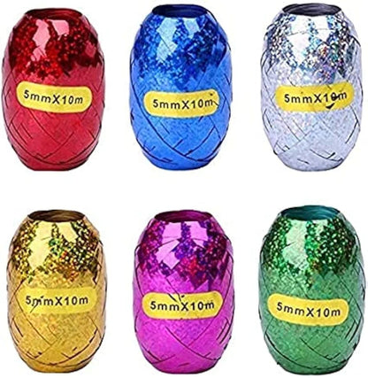 Latex Foil Curling Ribbons-Pack of 6 Pcs
