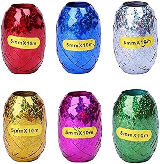 Latex Foil Curling Ribbons-Pack of 6 Pcs