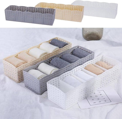 Socks Organizer 5 Grid Storage Basket