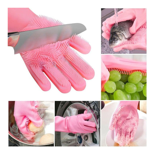 Dish Washing Magic Reusable Silicone Gloves