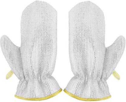 1 Pair (2 Pcs) Wire Dishwashing Gloves