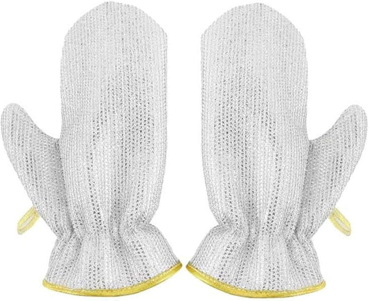1 Pair (2 Pcs) Wire Dishwashing Gloves